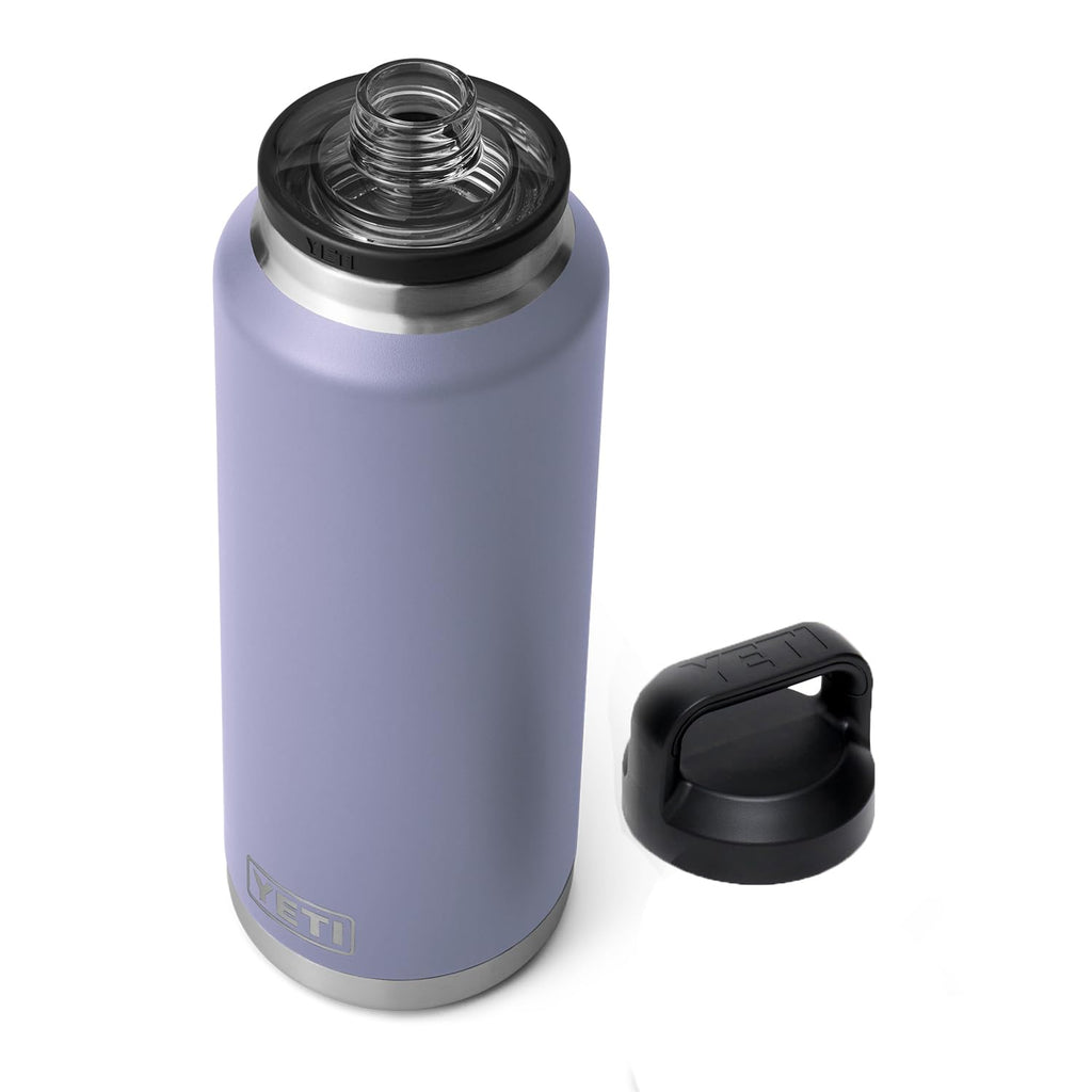 YETI Rambler 46 oz Bottle, Vacuum Insulated, Leakproof, Stainless Steel with Chug Cap, Black Forest Green