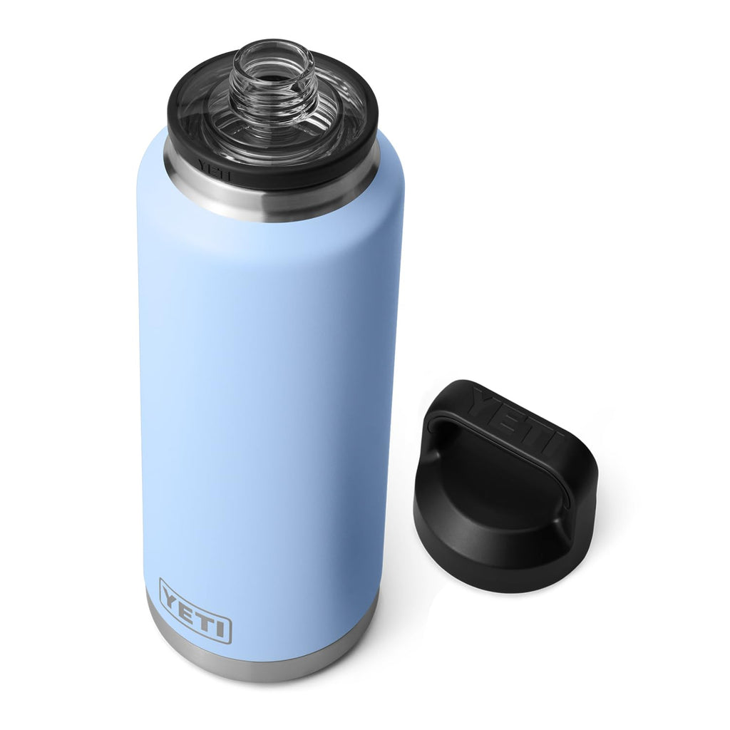 YETI Rambler 46 oz Bottle, Vacuum Insulated, Leakproof, Stainless Steel with Chug Cap, Black Forest Green