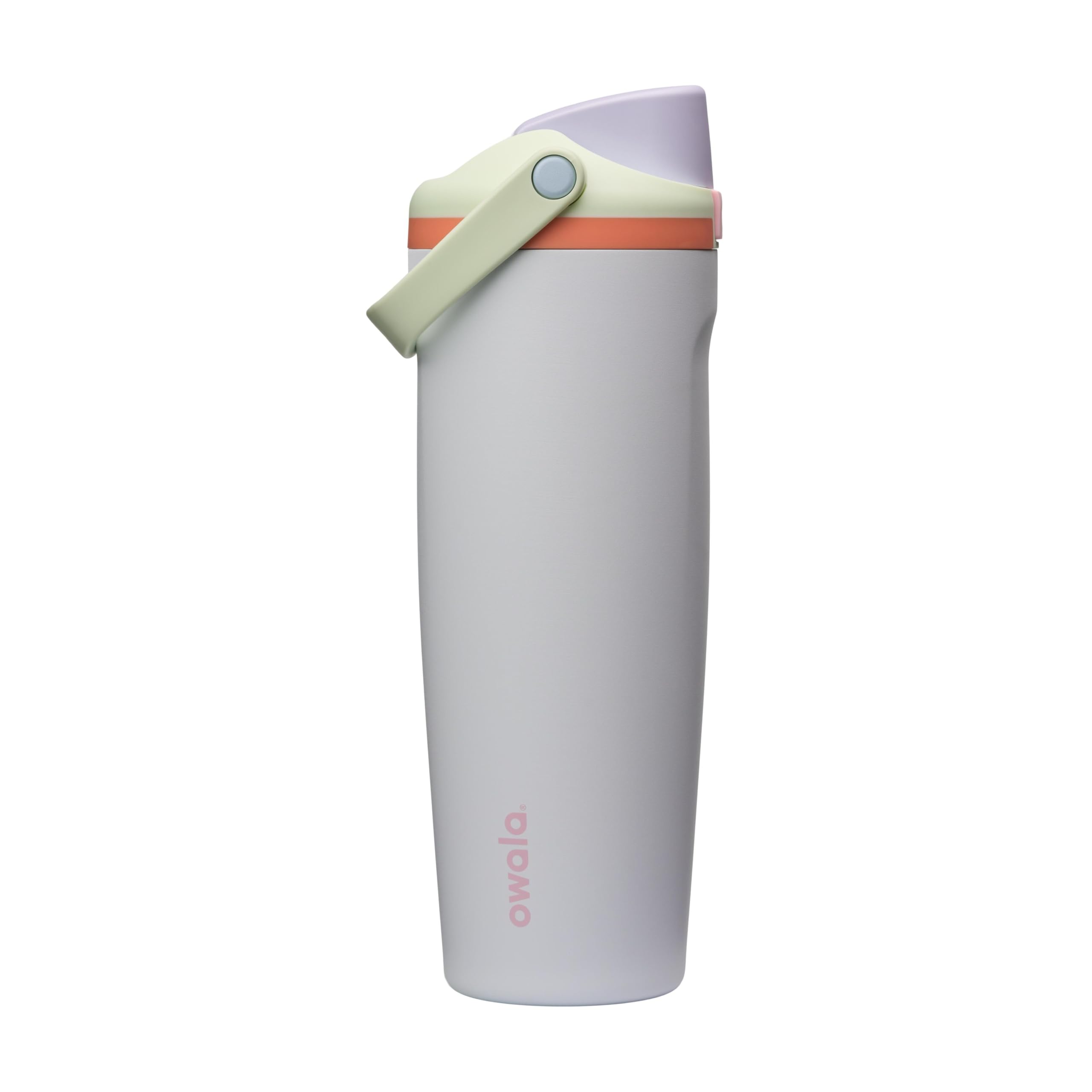 Owala FreeSip Sway Insulated Stainless Steel Water Bottle with Two-Way Spout, Built-In Straw and Bucket Handle, Made for Travel, School, and Sports, 40oz, BPA Free, Leak Proof, Black Cherry