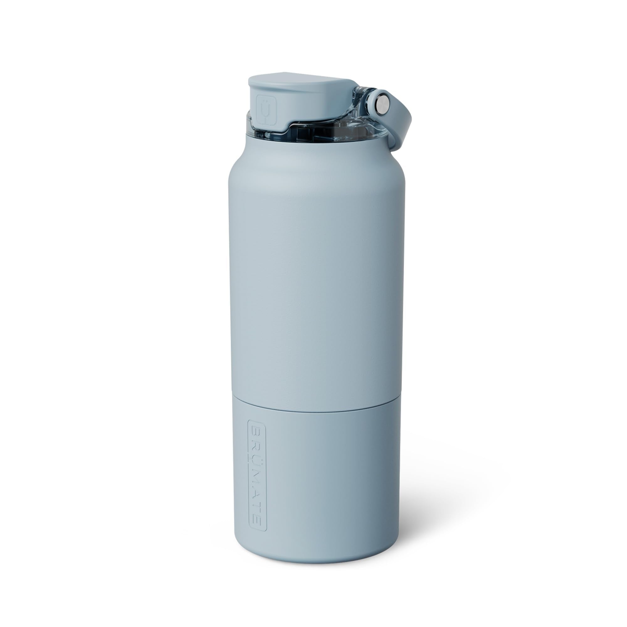 BrüMate Rise 25oz Water Bottle With 100% Leakproof Covered Silicone Straw | Insulated Stainless Steel Water Bottle With Removable Straw | Fast Flow | Soft Sip Silicone Spout | BPA-Free (Dark Aura)