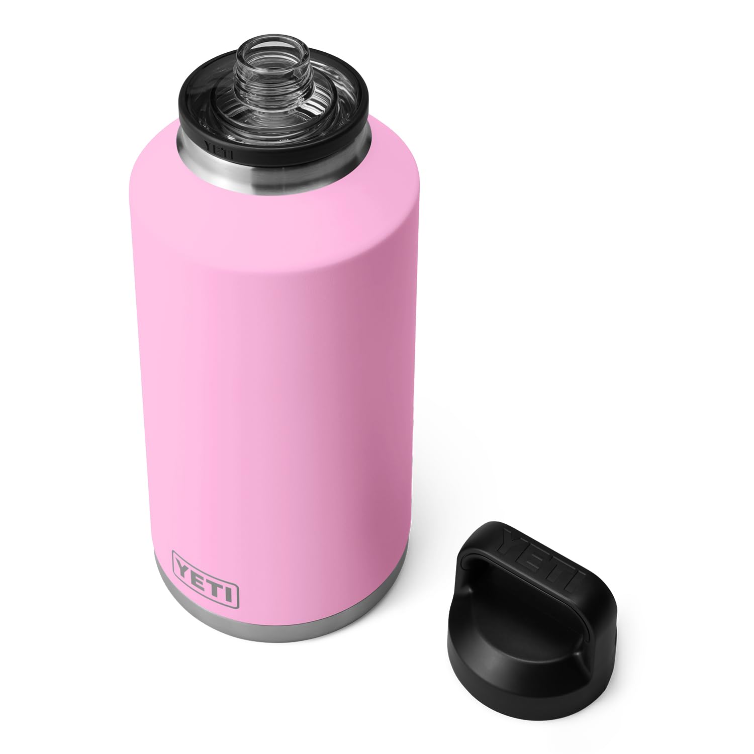 YETI Rambler 46 oz Bottle, Vacuum Insulated, Leakproof, Stainless Steel with Chug Cap, Black Forest Green