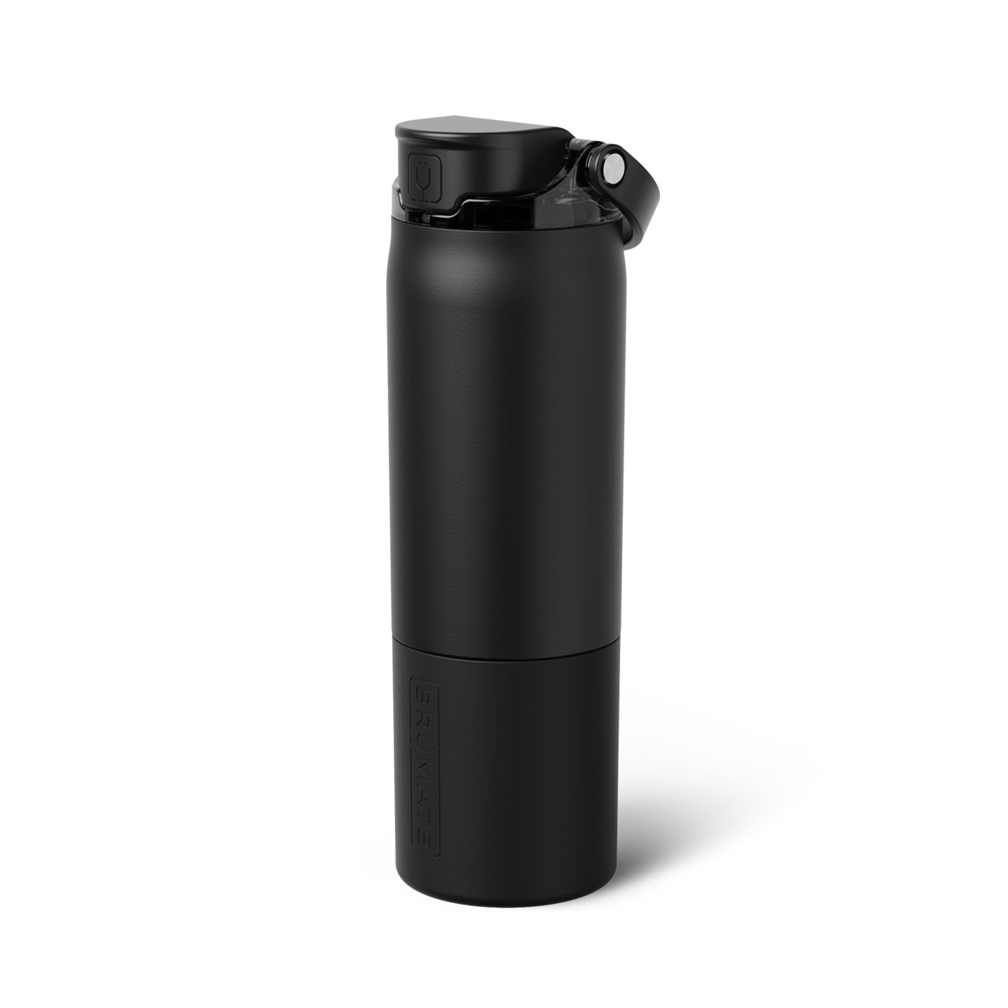 BrüMate Rise 35oz Water Bottle With 100% Leakproof Covered Silicone Straw | Insulated Stainless Steel Water Bottle With Removable Straw | Fast Flow | Soft Sip Silicone Spout | BPA-Free (Dark Aura)