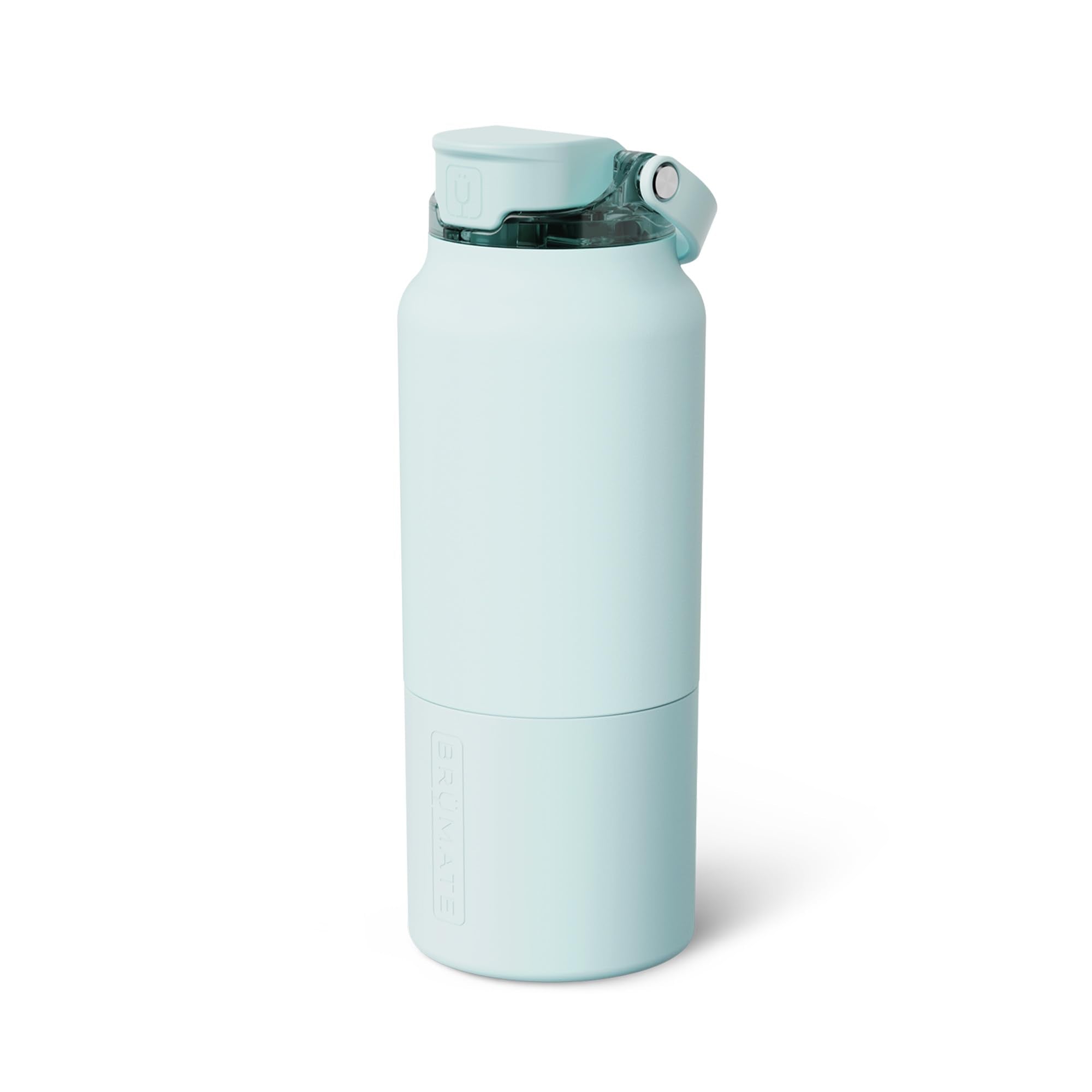 BrüMate Rise 35oz Water Bottle With 100% Leakproof Covered Silicone Straw | Insulated Stainless Steel Water Bottle With Removable Straw | Fast Flow | Soft Sip Silicone Spout | BPA-Free (Dark Aura)