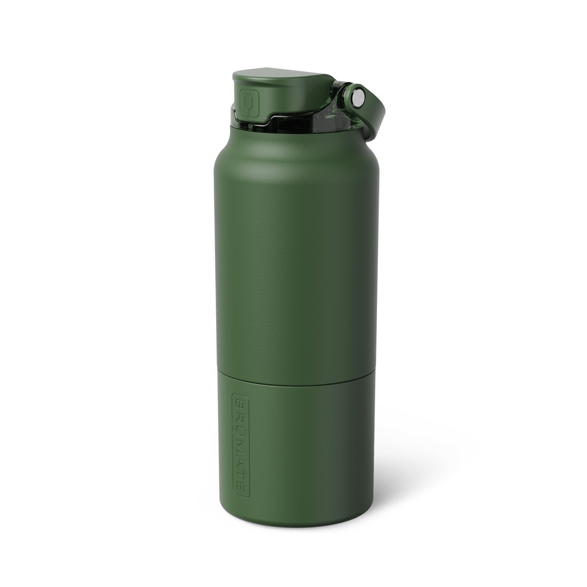 BrüMate Rise 35oz Water Bottle With 100% Leakproof Covered Silicone Straw | Insulated Stainless Steel Water Bottle With Removable Straw | Fast Flow | Soft Sip Silicone Spout | BPA-Free (Dark Aura)