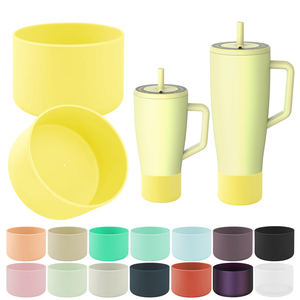 ZXFYE 2Pcs Protective Boot Compatible with Brumate Era 40 oz 30 oz Tumbler, Anti-Dent & Anti-Slip Silicone Bottom Cover Protector Sleeve Bumper Compatible with Brumate Era Tumbler with Handle