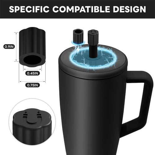 2 Pack Magnetic Straw Covers Compatible with Brumate Era 30&40 oz Tumblers,Silicone Straw Caps