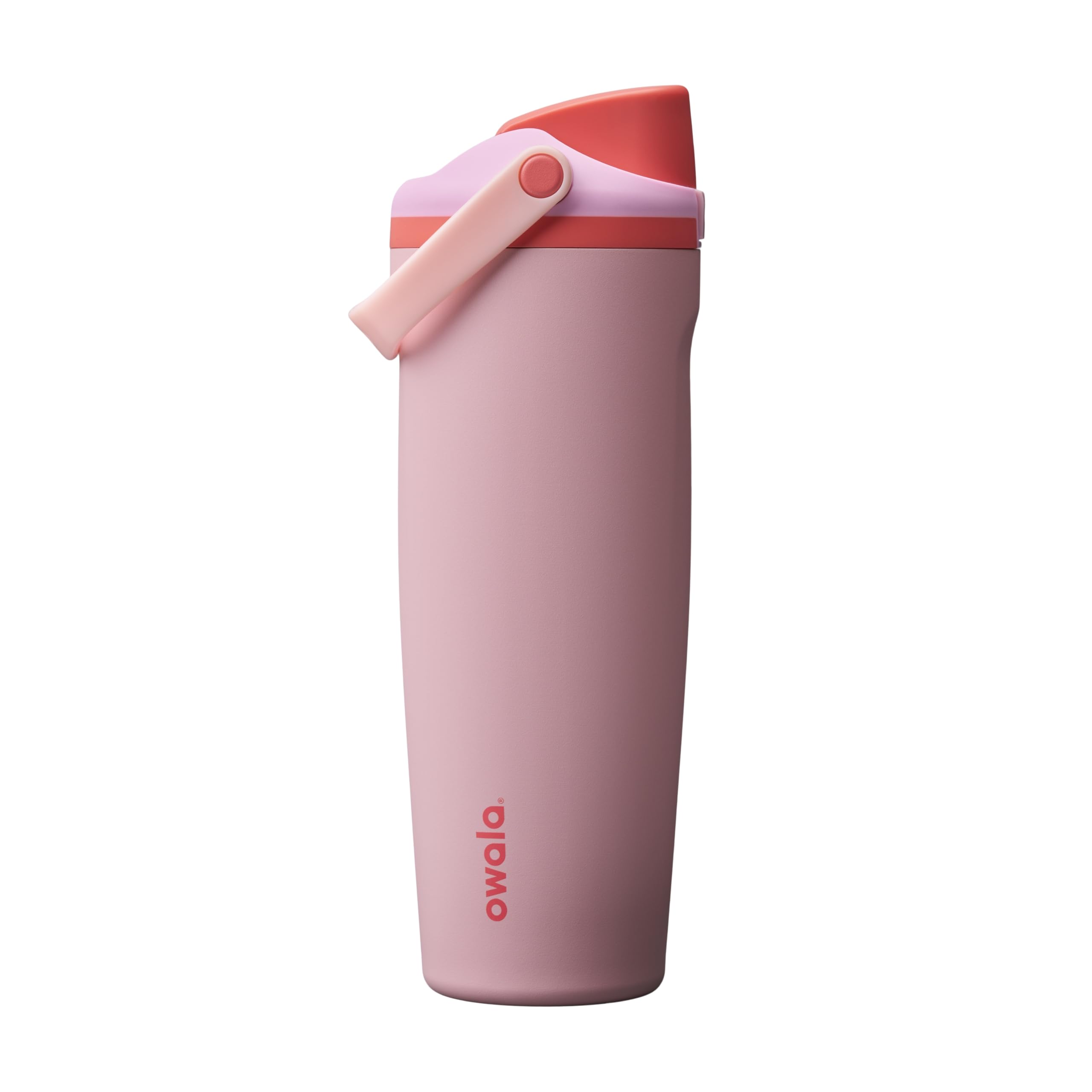 Owala FreeSip Sway Insulated Stainless Steel Water Bottle with Two-Way Spout, Built-In Straw and Bucket Handle, Made for Travel, School, and Sports, 40oz, BPA Free, Leak Proof, Black Cherry