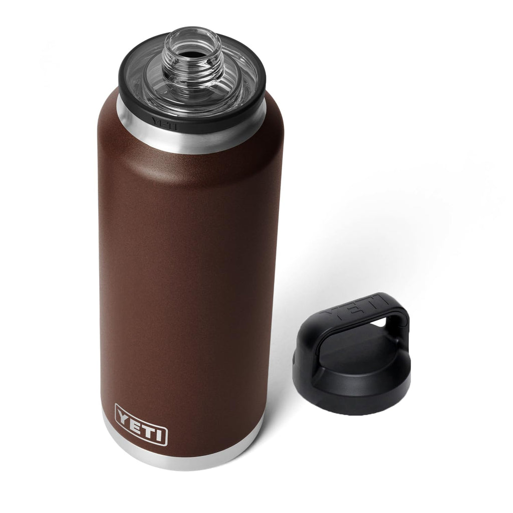 YETI Rambler 46 oz Bottle, Vacuum Insulated, Leakproof, Stainless Steel with Chug Cap, Black Forest Green