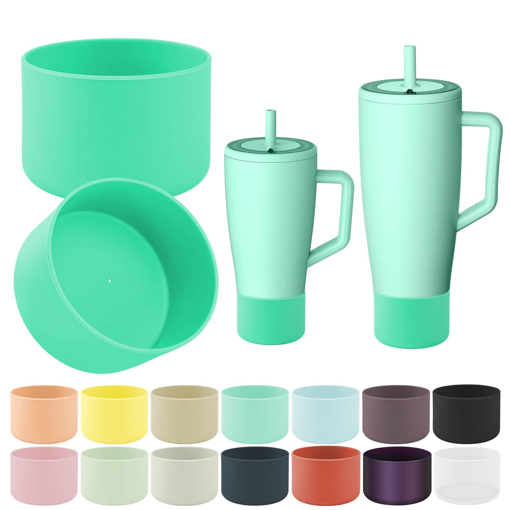 ZXFYE 2Pcs Protective Boot Compatible with Brumate Era 40 oz 30 oz Tumbler, Anti-Dent & Anti-Slip Silicone Bottom Cover Protector Sleeve Bumper Compatible with Brumate Era Tumbler with Handle