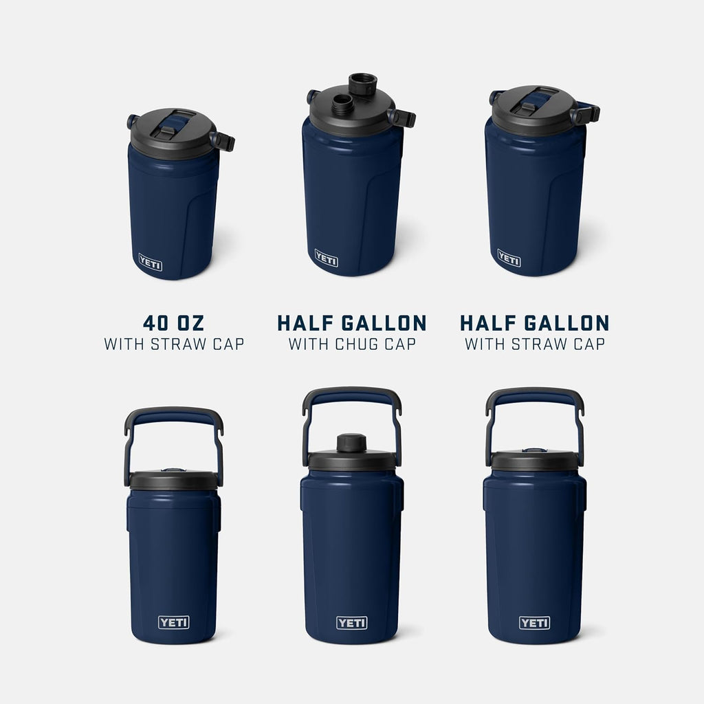 YETI Silo Half Gallon Insulated Chug Cap Water Jug – Leakproof, Lightweight Sports Bottle with Fence Hook Handle – Keeps Drinks Ice-Cold – Ideal for Gym, Sports & Tournaments, White